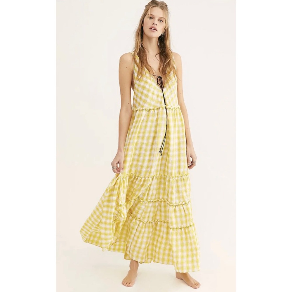 Free People Beach Club Maxi Dress Yellow White
Women's Size Small